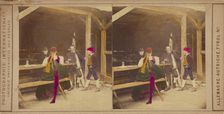 Tavern scene: Allemagne - Autriche - Tyrol, about 1859. Creator: Galerie Universelle des Peuples