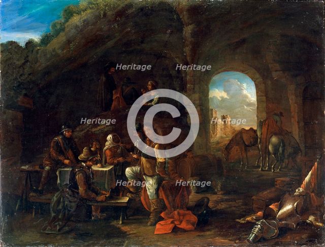 'Tavern Scene', c1640-1665. Creator: Philip Wouverman.