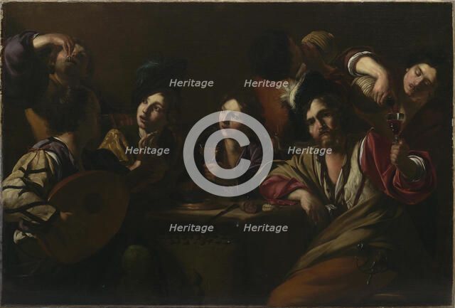 Tavern Scene, ca 1619. Creator: Manfredi, Bartolomeo (1587-1622).