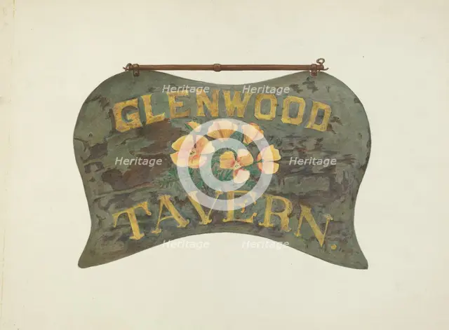 Tavern Sign, 1935/1942. Creator: Robert W.R. Taylor.