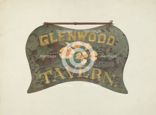 Tavern Sign, 1935/1942. Creator: Robert W.R. Taylor.