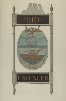 Tavern Sign, 1935/1942. Creator: Unknown