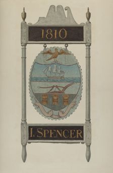 Tavern Sign, 1935/1942. Creator: Unknown
