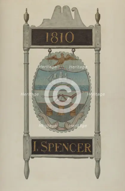 Tavern Sign, 1935/1942. Creator: Unknown.