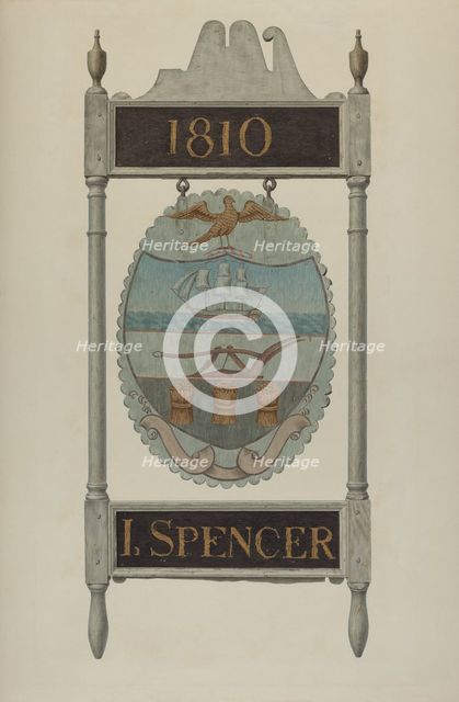 Tavern Sign, 1935/1942. Creator: Unknown.