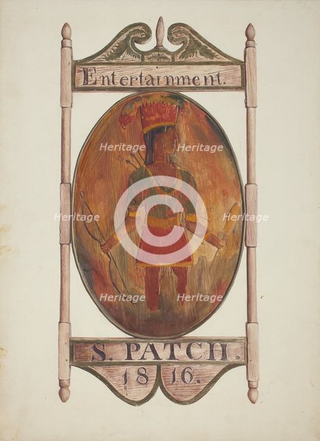Tavern Sign, c. 1938. Creator: Alice Stearns.