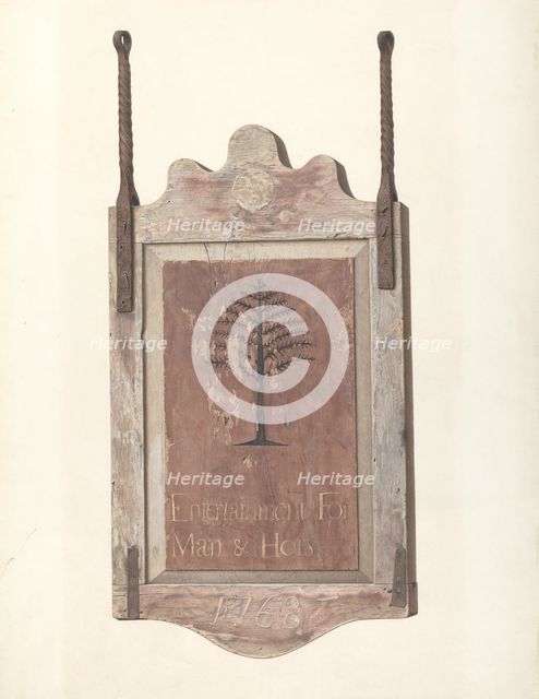 Tavern Sign, c. 1940. Creator: Alfred Parys.