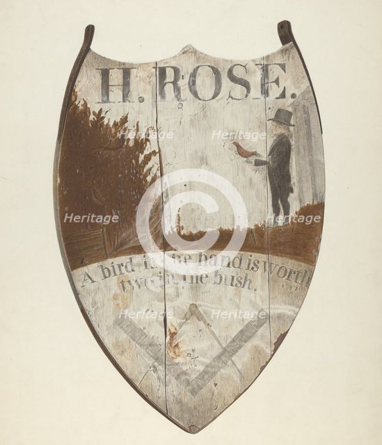 Tavern Sign, c. 1940. Creator: Alfred Parys.