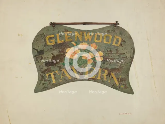 Tavern Sign, c. 1940. Creator: Robert W.R. Taylor.