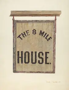 Tavern Sign, c. 1941. Creator: E.J. Reynolds