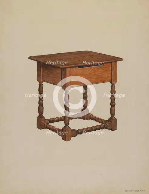 Tavern Table, 1936. Creator: Harry Eisman.