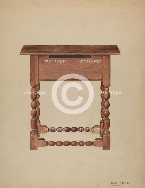 Tavern Table or Refectory Table, 1935/1942. Creator: Louis Annino.