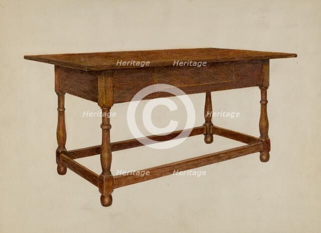 Tavern Table or Stretcher, 1935/1942. Creator: Dorothea A. Farrington.