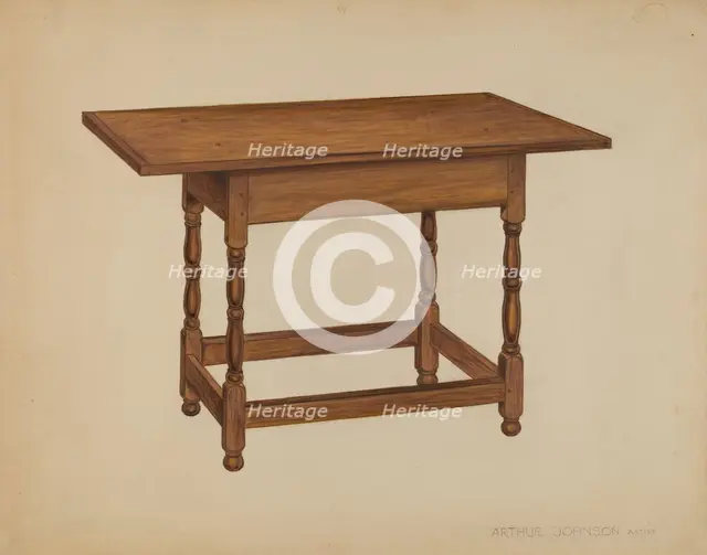 Tavern Table, c. 1936. Creator: Arthur Johnson.