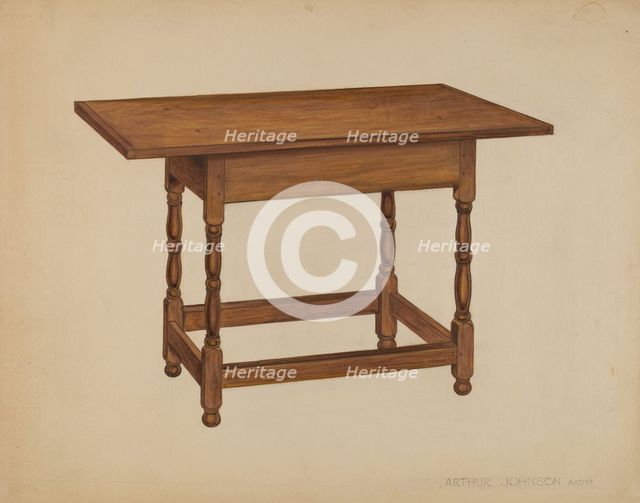 Tavern Table, c. 1936. Creator: Arthur Johnson.