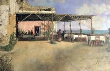 Taverna at Posillipo 1886. Artist: Vincenzo Migliaro