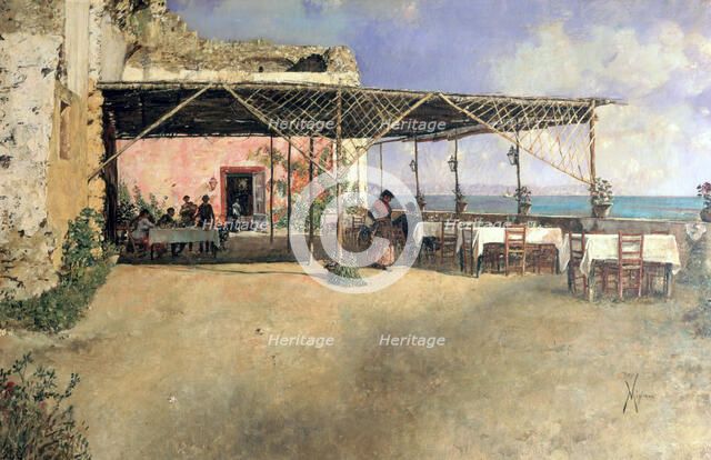 'Taverna at Posillipo', 1886. Artist: Vincenzo Migliaro