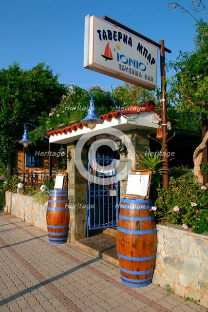 Taverna Lassi, Kefalonia, Greece. Creator: Peter Thompson.