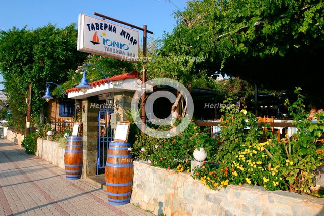 Taverna Lassi, Kefalonia, Greece. Creator: Peter Thompson.