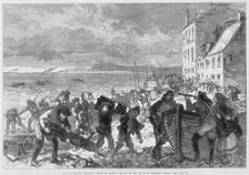 Tay Bridge disaster, Scotland, 28 December 1879. Creator: CR