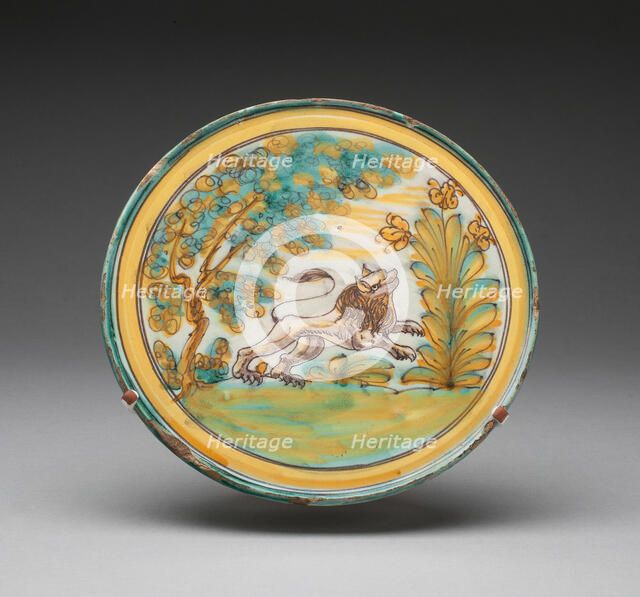 Tazza, Talavera de la Reina, 17th century. Creator: Talavera de la Reina Potteries.