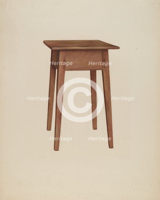 Tabarette, (Taboret) c. 1942. Creator: Ralph Morton.