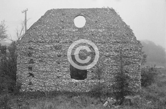 Tabby construction, ruins of supposed Spanish mission, St. Marys, Georgia, 1936. Creator: Walker Evans.