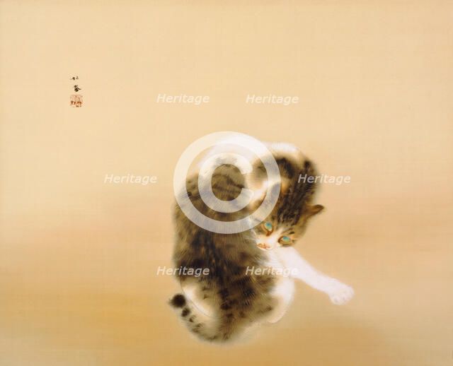 Tabby Cat, 1924. Creator: Seiho; Takeuchi (1864-1942).