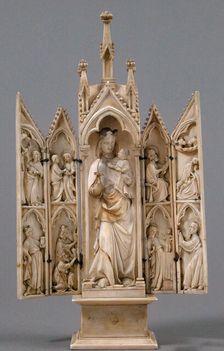 Tabernacle with Scenes from the Infancy of Christ, French, ca. 1340-50. Creator: Unknown