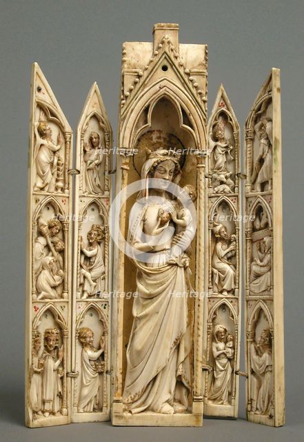 Tabernacle with the Virgin and Child and Scenes from the Life of Christ, French, ca. 1300-1325. Creator: Unknown.