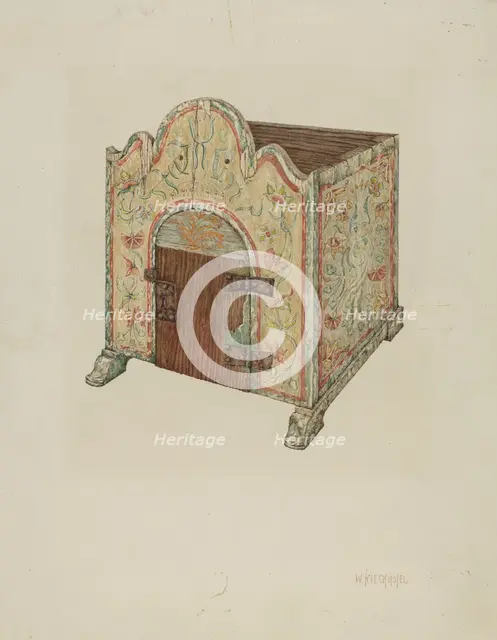 Tabernacle (Ecclesiastical Furniture), 1939. Creator: William Kieckhofel.