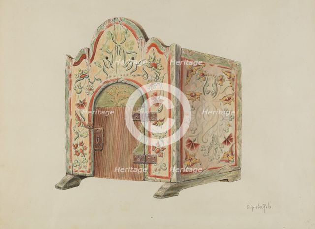 Tabernacle (Ecclesiastical Furniture), c. 1938. Creator: Cornelius Christoffels.