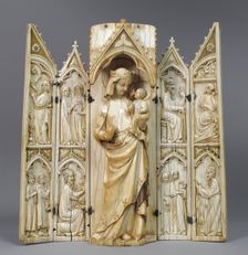 Tabernacle or Folding Shrine, French, 14th century. Creator: Unknown