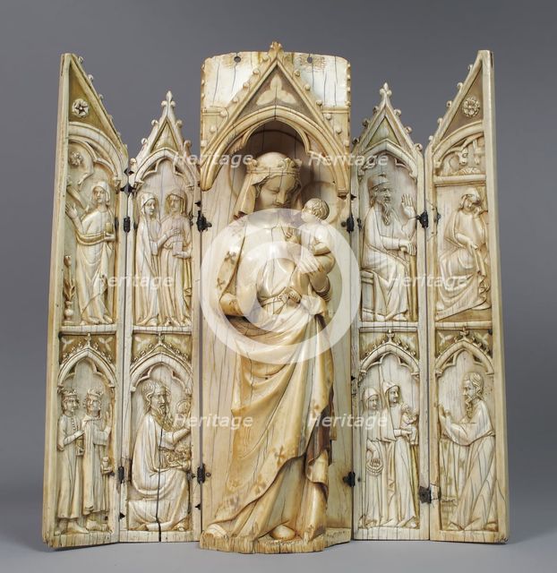 Tabernacle or Folding Shrine, French, 14th century. Creator: Unknown.