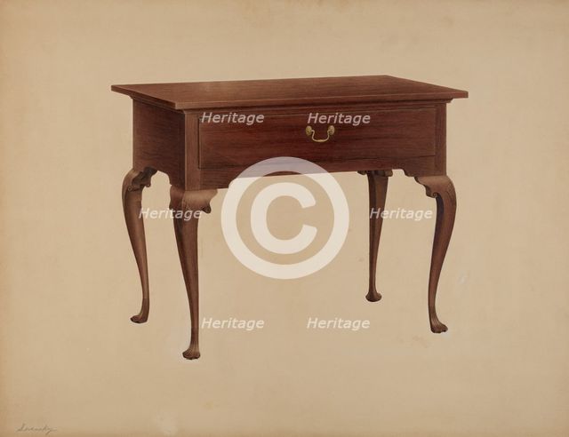 Table, 1940. Creator: Isidore Sovensky.