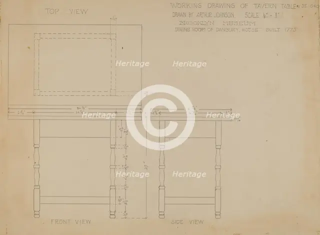 Table, 1935/1942. Creator: Arthur Johnson.