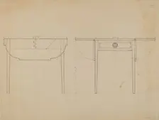 Table, 1935/1942. Creator: Bernard Gussow