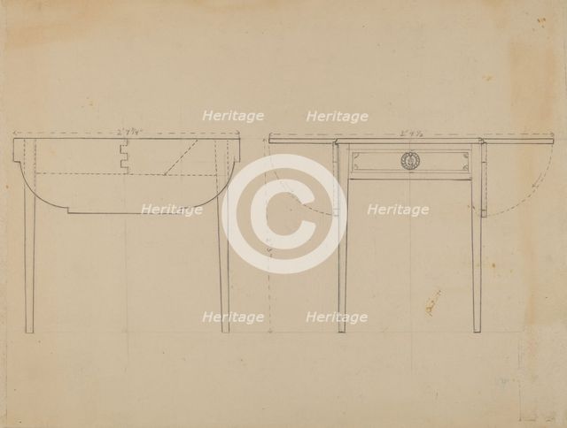 Table, 1935/1942. Creator: Bernard Gussow.