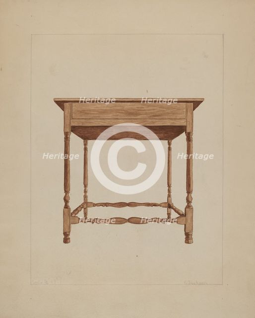 Table, 1935/1942. Creator: Frederick Jackson.