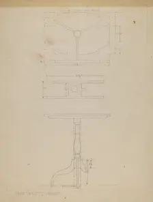 Table, 1935/1942. Creator: Hans Westendorff