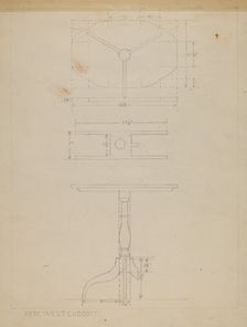 Table, 1935/1942. Creator: Hans Westendorff