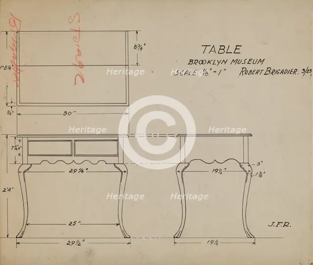 Table, 1935/1942. Creator: Robert Brigadier.
