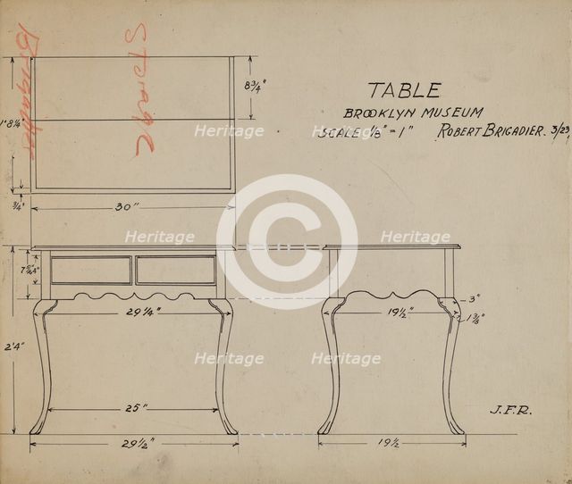 Table, 1935/1942. Creator: Robert Brigadier.