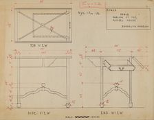 Table, 1935/1942. Creator: Unknown