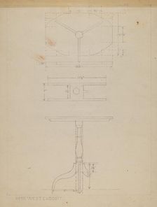 Table, 1935/1942. Creator: Hans Westendorff