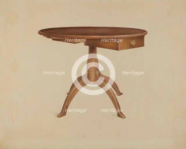 Table, 1937. Creator: Alfred H. Smith.