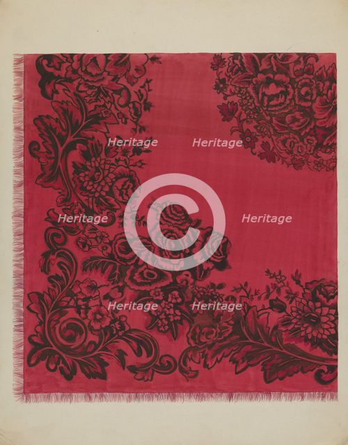 Table Cover, c. 1937. Creator: Dorothy Posten.