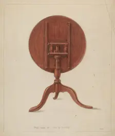Table (Collapsible), c. 1936. Creator: Franklin C. Moyan