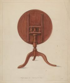 Table (Collapsible), c. 1936. Creator: Franklin C. Moyan