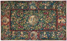 Table Carpet (Depicting Scenes from the Life of Christ), Netherlands, 1600/50. Creator: Unknown